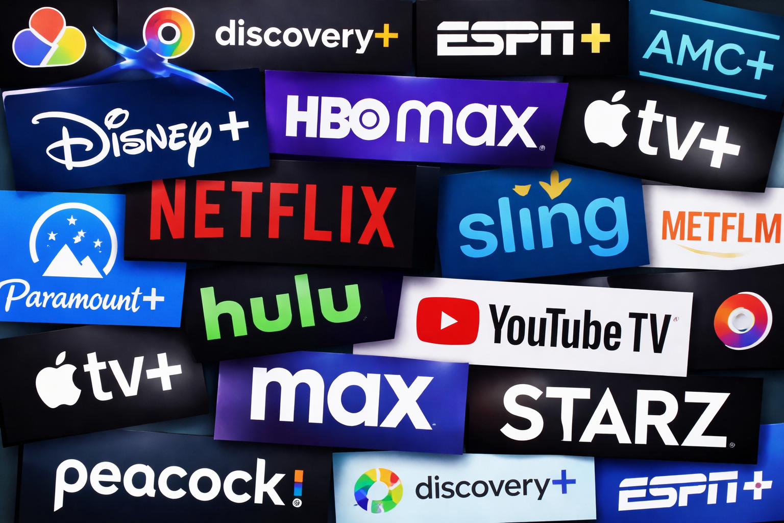 Streaming services collage